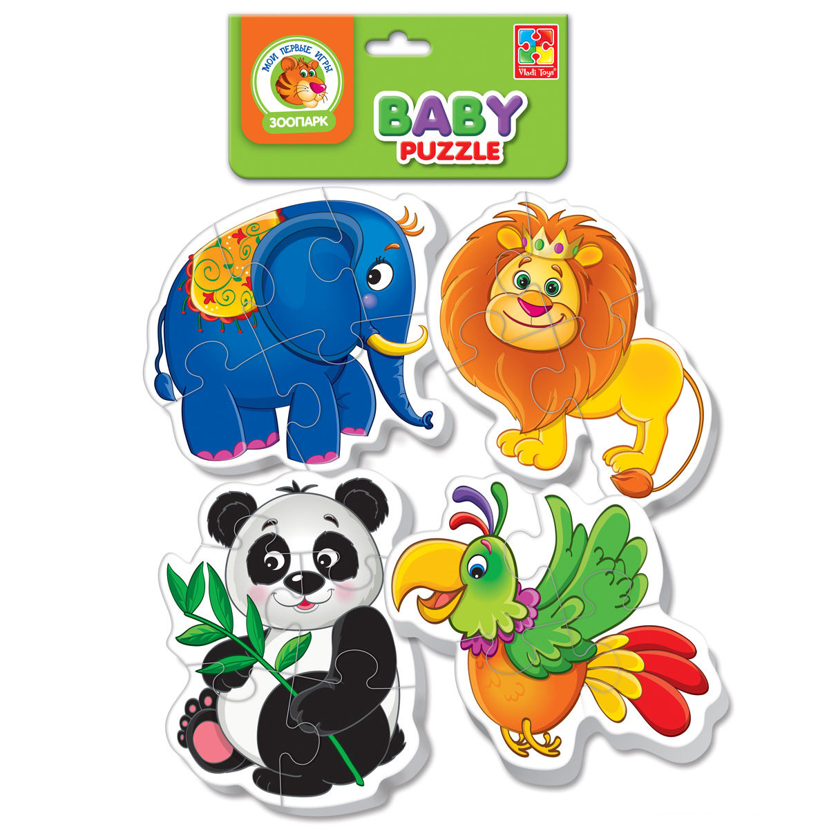 Мягкие пазлы Baby puzzle Зоопарк VT1106-50 купить на самой большой базе  игрушек в Воронеже за 149.20 руб., код 3610100